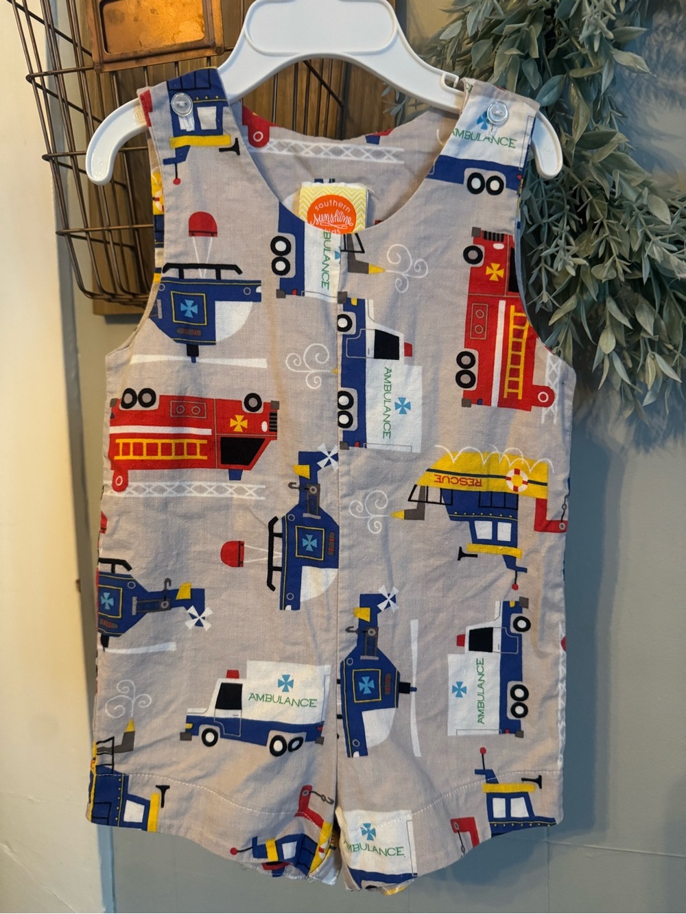 Southern Sunshine Kids Rescue Vehicle Romper